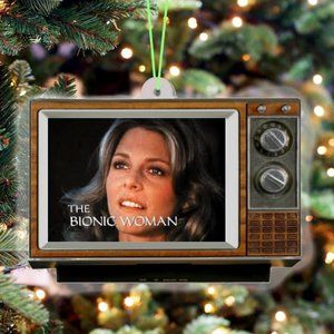 The Bionic Woman TV Set Retro Christmas Tree Holiday Ornament NEW